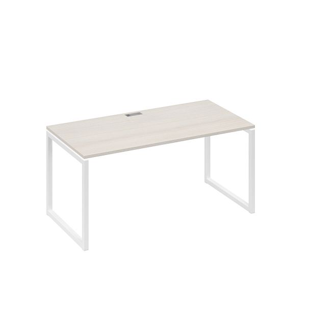 Стол письменный на металлокаркасе QUATTRO A4 А4 Б4 025 БП дуб / металлокаркас белый - Вид 1