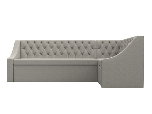 Диван кухонный угловой Мерлин правый угол Рогожка бежевый - Вид 2