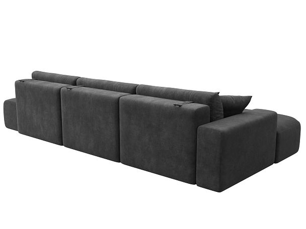 Диван угловой Лига-036 НПБ Модерн Лонг левый угол Велюр серый - Вид 6