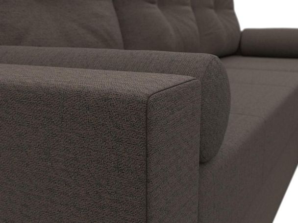 Диван угловой Верона Лайт правый угол Рогожка коричневый - Вид 4