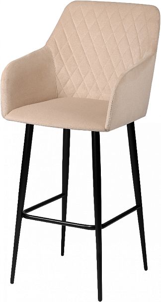 Барное поворотное кресло Барли К, Confetti cream/черный - Вид 2