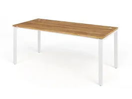 TANDEM RTD071-MK-180-ME Стол прямой на металлокаркасе ун-й 1800х800х750 Таксония медовая/Белый - Фото предпросмотра