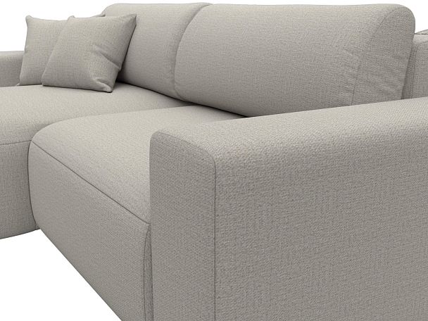 Диван угловой Лига-036 НПБ Классик левый угол Рогожка бежевый - Вид 4