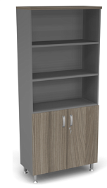 Шкаф широкий полузакрытый ДВП Берлин Дрифтвуд/Серый ШК51-90 з/с ДВП - Фото предпросмотра