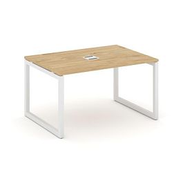Стайл Проджект Стол переговорный SN-5O.SPRG-001 Тиквуд Светлый/Металл Белый 980*980*750 - Фото предпросмотра