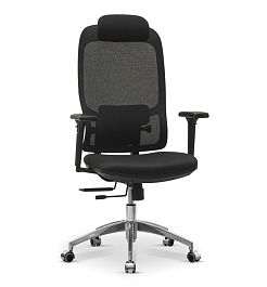 Кресло персонала Focus 3D H сетка YM/ткань TW / черная/черная - Фото предпросмотра