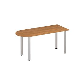 Стол письменный полукруглый на хромированных опорах Формула МХ ФР 2102 ольха европейская - Фото предпросмотра