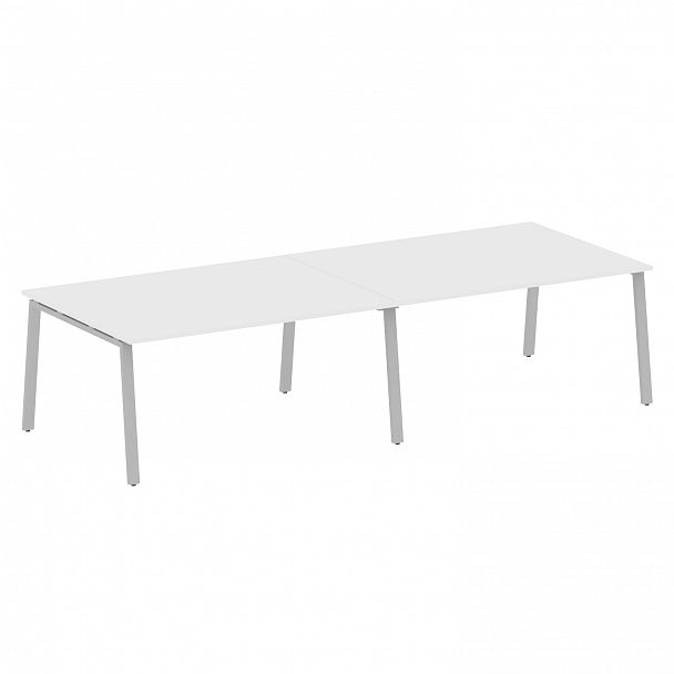 Стол для переговоров "Metal System" БА.ПРГ-2.4 белый/серый - Вид 1