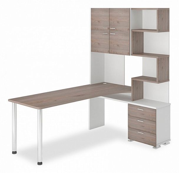 Стол компьютерный Домино нельсон СР-500М/190 Белый/Нельсон правый - Вид 1