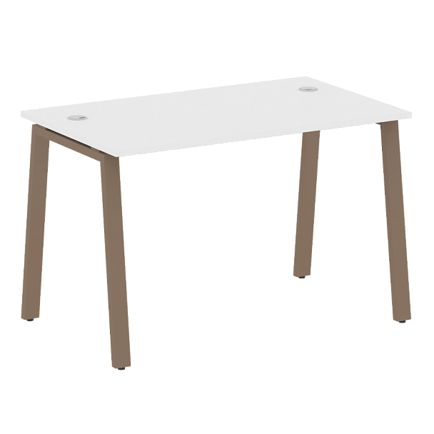 Metal System Стол письменный на А-образном м/к БА.СП-2 Белый/Мокко металл 1200*720*750 - Вид 1