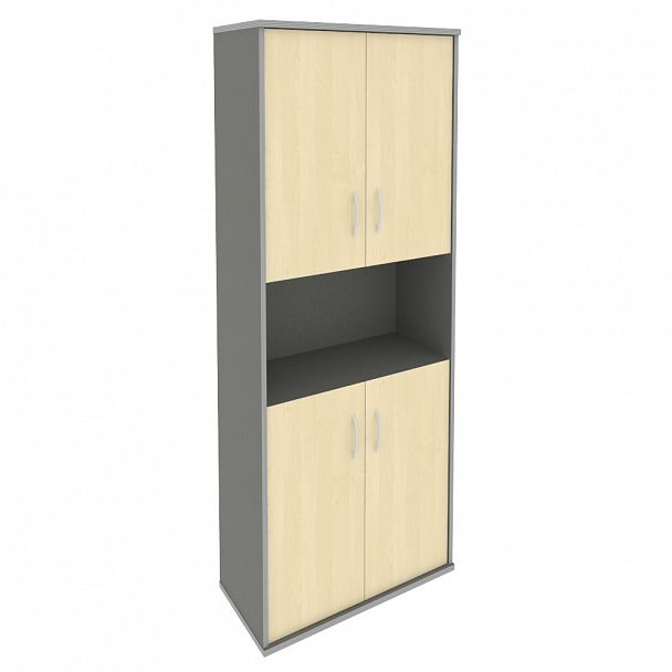 Шкаф "Riva" А.СТ-1.5 клен/металлик - Вид 1