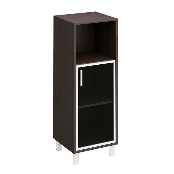 Шкаф для документов правый, дверь в алюминиевой раме + ниша "Борн" В 421-816 дуб шамони - Вид 3