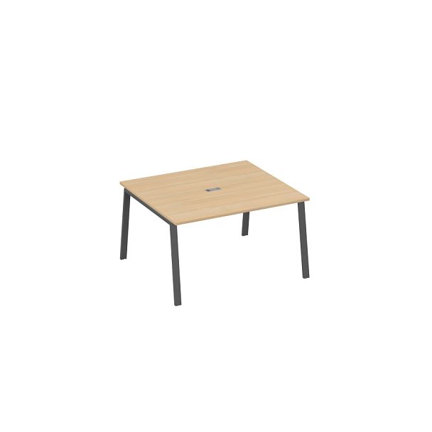 Стол 160 металлокаркас TRE в переговорную A4 А4 Б3 132 БП натуральный дуб / металлокаркас антрацит - Вид 1