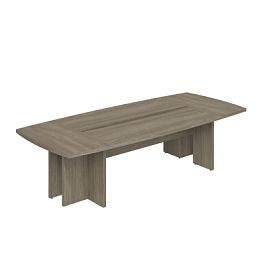 Стол переговорный большой Wing 3000х1300х750 / цвет: дуб темный, опоры ЛДСП - Фото предпросмотра