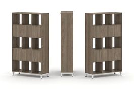 Стайл Проджект Набор стеллажа 2-х сторон., 5 яр. SN.NSD-531 Вяз Благородный/Металл Белый 1121*400*19 - Фото предпросмотра