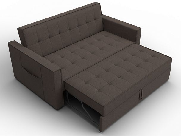 Диван прямой Лига-104 (140) Рогожка коричневый - Вид 7