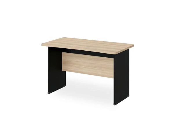 БЕРЛИН / BERLIN Стол прямой с вогнутой столешницей 850 мм 1400х850х740 Акация/Черный - Вид 2