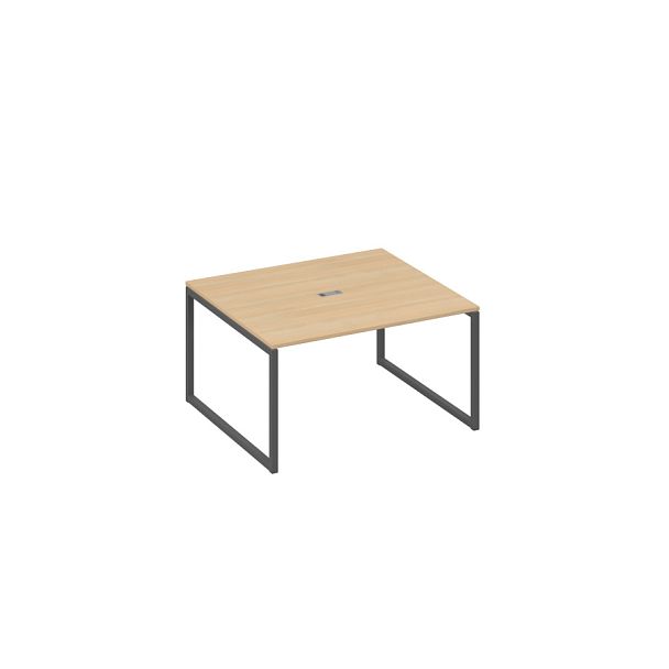 Стол 140 для переговоров каркас QUATTRO A4 А4 Б4 132 БП натуральный дуб / металлокаркас антрацит - Вид 1