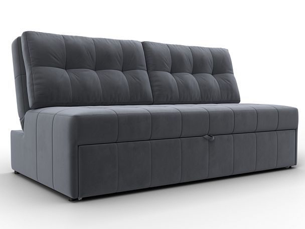 Диван прямой Лига-107 (160) Велюр серый - Вид 1