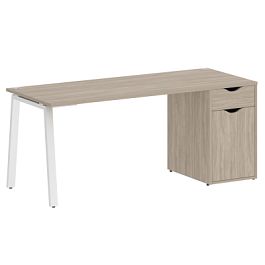 Home Office Стол письменный VR.SP-3-178.1.A Дуб аттик/Белый металл 1780*720*750 - Фото предпросмотра
