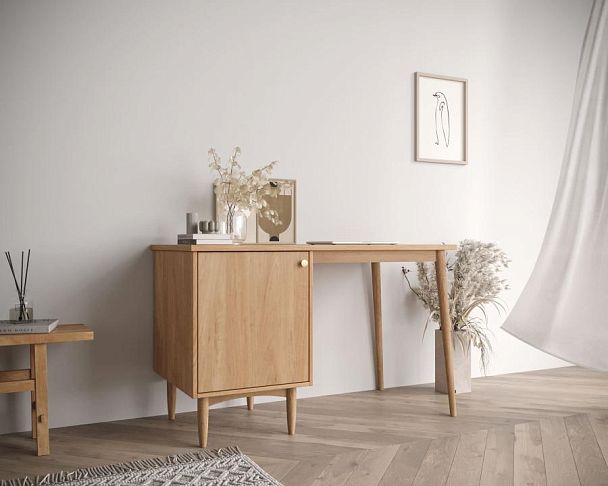 Стол рабочий Bubble Solid с левой тумбой арт BBL09S - Вид 4