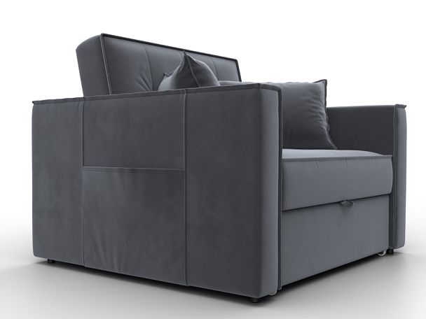 Кресло-кровать Лига-104 (80) Велюр серый - Вид 3