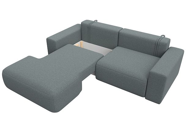 Диван угловой Лига-036 НПБ Классик левый угол Рогожка серый - Вид 7