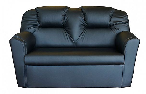 Дельта-Лайт Диван двухместный 150х90х98 экокожа черный "Диваны" ТК-002120400690 черный - Вид 1