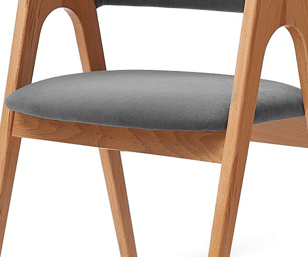 Стул деревянный Кайто Бук натуральный/Серый - Вид 7