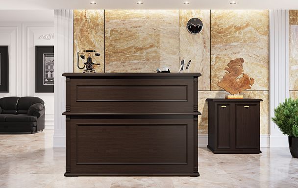 Стойка рецепция RMS 090 Орех Даллас 900х600х1200 RAUT - Вид 7