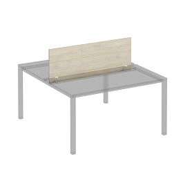 Экран для рабочей станции 140 на белом металлокаркасе КФ Комфорт КФ К.Б 847 ДШ дуб шамони - Фото предпросмотра