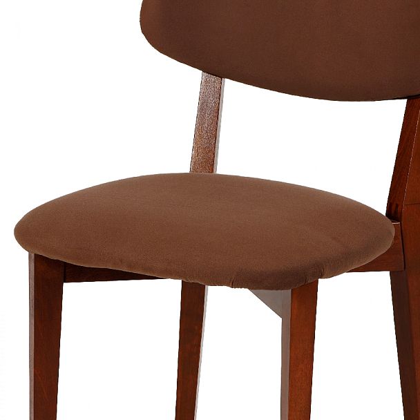 Комплект деревянных стульев с мягким сиденьем Мэти Темный орех/Коричневый велюр, 3 шт. - Вид 10