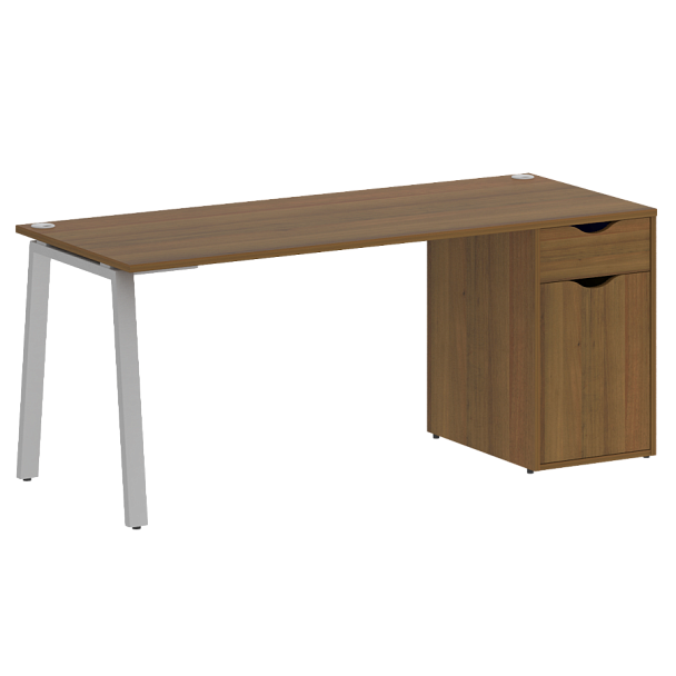 Home Office Стол письменный VR.SP-3-178.1.A Орех/Серый металл 1780*720*750 - Вид 1