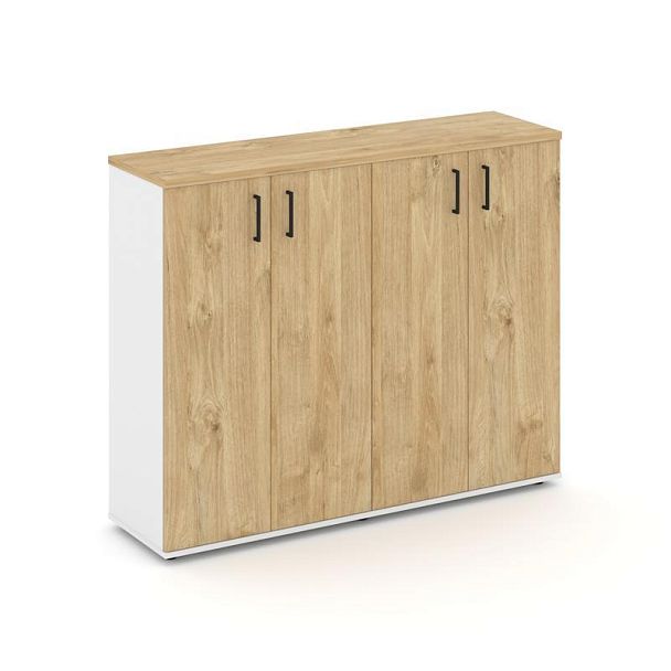 Стайл Проджект Тумба опорная/приставная SN.TOP-163 Белый/Тиквуд Светлый/Черный Ручки 1632*400*1150 - Вид 1