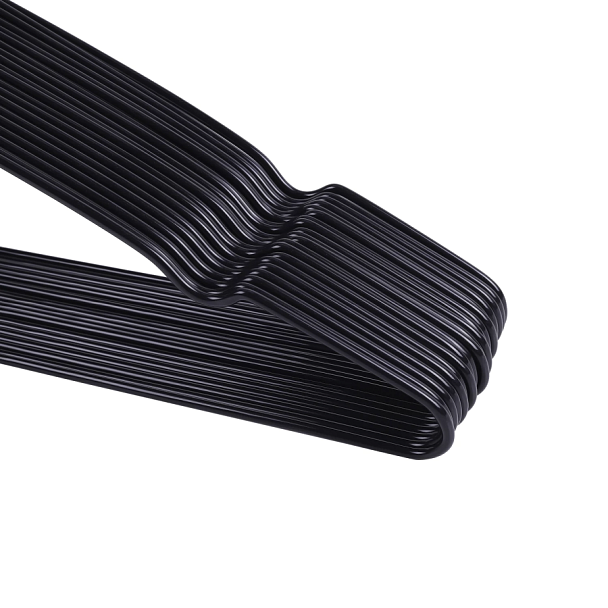 Вешалки-плечики для одежды, размер 48-50, металл, антискользящие, КОМПЛЕКТ 20 шт., черные, BRABIX PREMIUM, 608468 - Вид 7