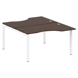 Metal System Quattro Р. ст. криволинейная на П-образном м/к 50БП.РАС-СА-2.2 Венге/Белый металл 1400*1835*750 - Фото предпросмотра