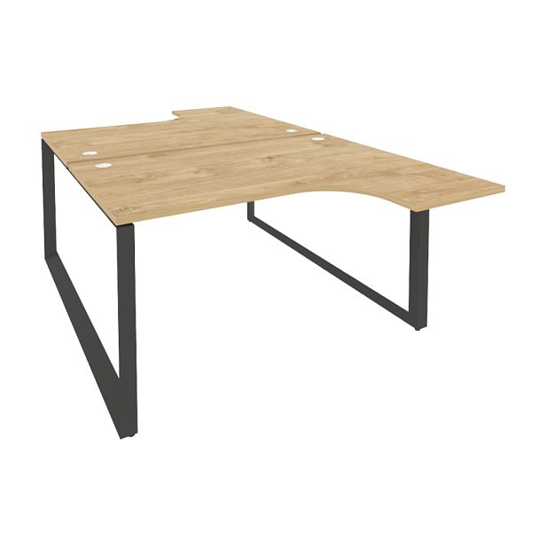 Onix Рабочая станция на О-образном м/к O.MO-D.SA-3 Тиквуд светлый/Антрацит металл 1380*2395*750 (1635/460) - Вид 1