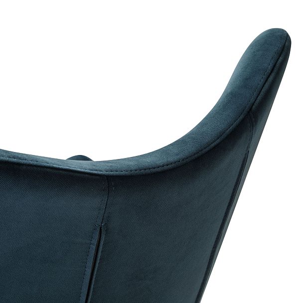 Кресло Хайбэк синий/нат.бук - Вид 7