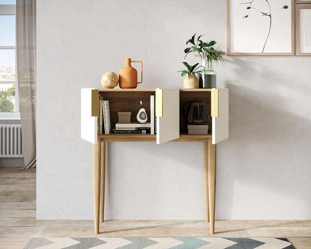 Консоль с тремя дверками Line LN15/GR1/beige - Вид 2
