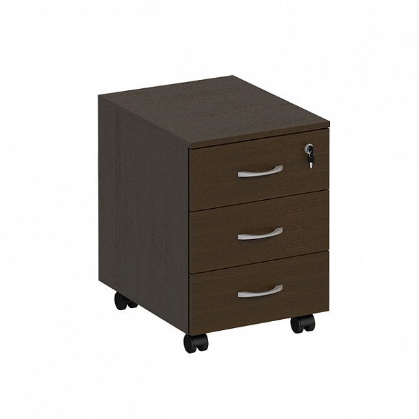 Тумба выкатная 3-ящичная с замком "Формула" ФР 210 венге темный - Вид 1