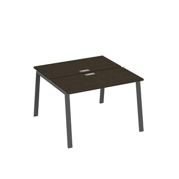 Рабочая станция (2х120) на каркасе TRE A4 А4 Б3 170  БП венге / металлокаркас антрацит - Вид 1