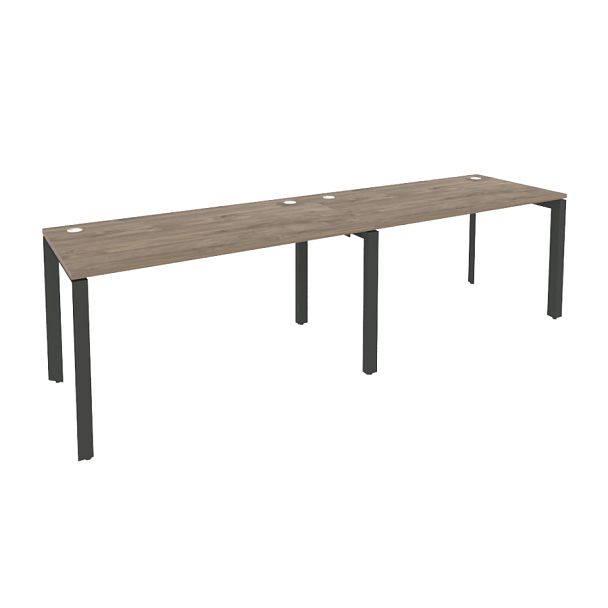 Onix Рабочая станция на П-образном м/к O.MP-RS-2.3.7 Тиквуд темный/Антрацит металл 2760*720*750 - Вид 1