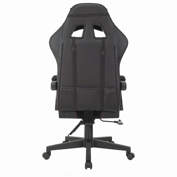 Кресло компьютерное BRABIX "Striker GM-121", синхромеханизм, 2 подушки, экокожа/велюр, черное, 532962 - Вид 6