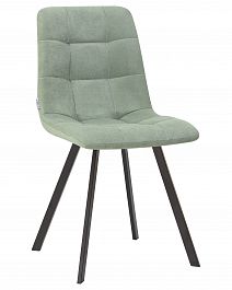 Стул обеденный DOBRIN ALEX SQUARE (черные матовые ножки, мята ткань (UF860-11B)) - Фото предпросмотра