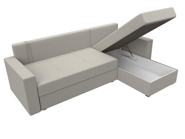 Диван угловой Верона Лайт правый угол Рогожка бежевый - Вид 9