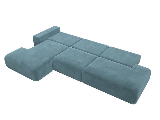 Диван угловой Лига-036 Модерн Лонг левый угол Велюр бирюзовый - Вид 10