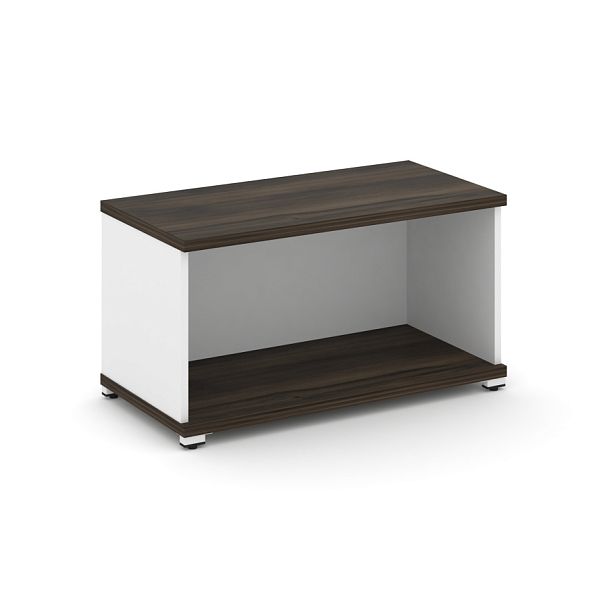 Concept Стеллаж 1 широкая секция, 1 ниша CN.STS-110 Дуб Мали/Белый Бриллиант/Металл Белый 836*420*450 - Вид 1