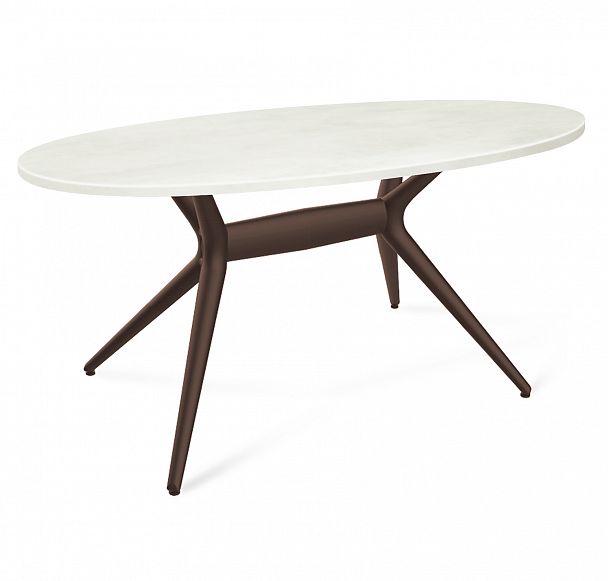 Стол Sheffilton SHT-TU30-2/120-80 МДФ коричневый/бетон крем - Вид 2