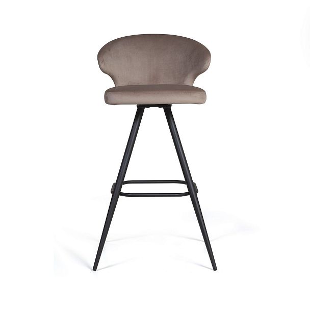 Стул полубарный Richard поворотный 360 градусов, бархат бежевый 5 - Вид 9