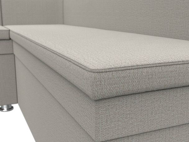 Диван кухонный угловой Уют левый угол Рогожка бежевый - Вид 4